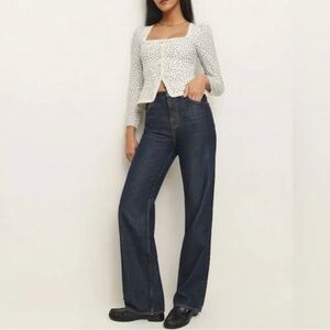 Reformation Nikky Top In Hanna, brand new, never worn, no flaws.